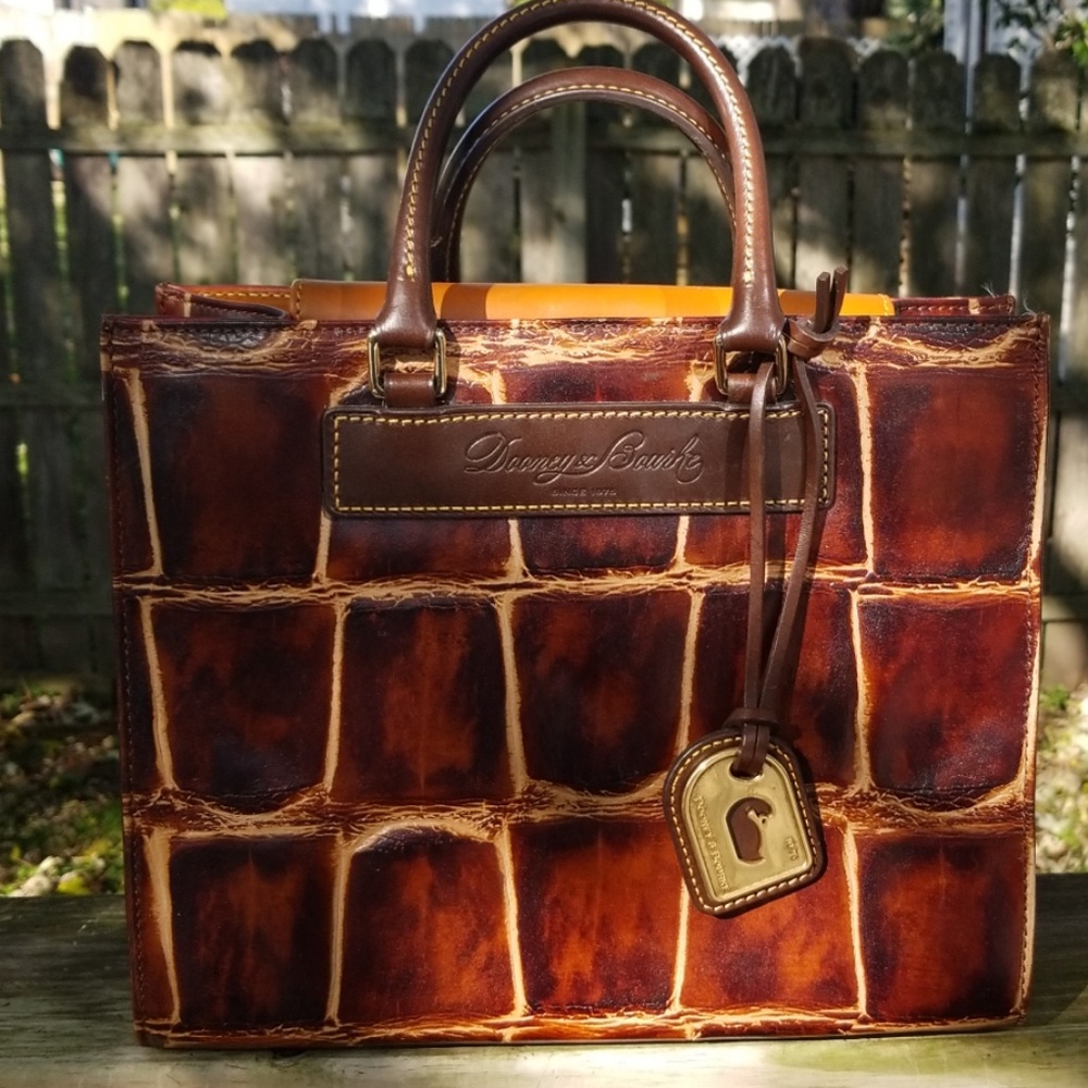 Dooney and Bourke Janine satchel in brown croco